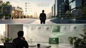 Business decision-maker evaluating AI, automation, software and data before making a technology investment.